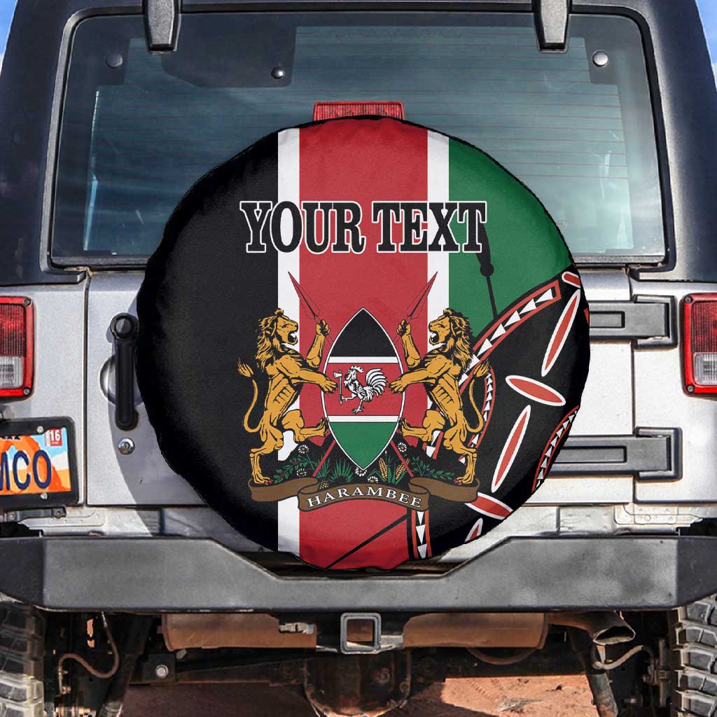 Personalized Jamhuri Day Spare Tire Cover Kenya Map With African Shield