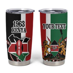 Personalized Jamhuri Day Tumbler Cup Kenya Map With African Shield