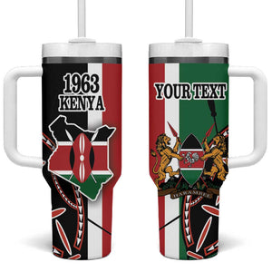 Personalized Jamhuri Day Tumbler With Handle Kenya Map With African Shield