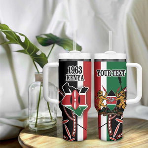 Personalized Jamhuri Day Tumbler With Handle Kenya Map With African Shield