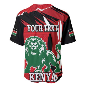 Personalized Jamhuri Day 1963 Baseball Jersey Angry Lion With African Shield