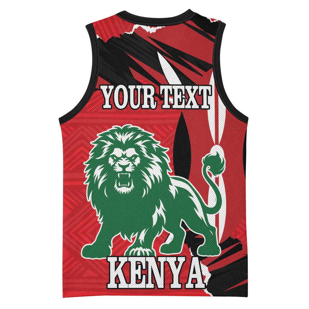 Personalized Jamhuri Day 1963 Basketball Jersey Angry Lion With African Shield LT18