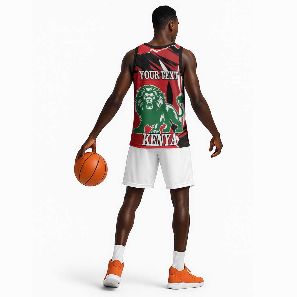 Personalized Jamhuri Day 1963 Basketball Jersey Angry Lion With African Shield LT18