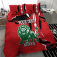 Personalized Jamhuri Day 1963 Bedding Set Angry Lion With African Shield