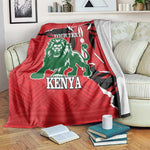 Personalized Jamhuri Day 1963 Blanket Angry Lion With African Shield