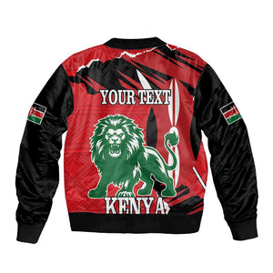 Personalized Jamhuri Day 1963 Bomber Jacket Angry Lion With African Shield