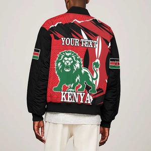 Personalized Jamhuri Day 1963 Bomber Jacket Angry Lion With African Shield