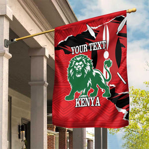 Personalized Jamhuri Day 1963 Garden Flag Angry Lion With African Shield