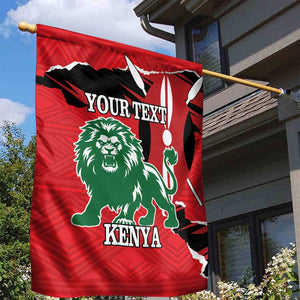 Personalized Jamhuri Day 1963 Garden Flag Angry Lion With African Shield