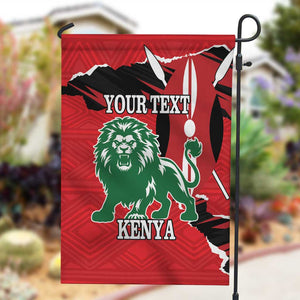 Personalized Jamhuri Day 1963 Garden Flag Angry Lion With African Shield