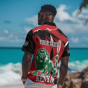 Personalized Jamhuri Day 1963 Hawaiian Shirt Angry Lion With African Shield