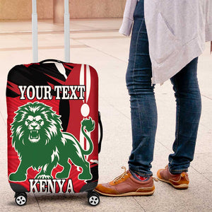 Personalized Jamhuri Day 1963 Luggage Cover Angry Lion With African Shield