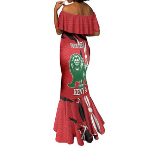 Personalized Jamhuri Day 1963 Mermaid Dress Angry Lion With African Shield