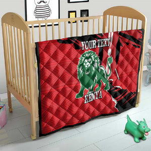 Personalized Jamhuri Day 1963 Quilt Angry Lion With African Shield