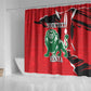 Personalized Jamhuri Day 1963 Shower Curtain Angry Lion With African Shield