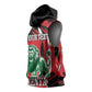 Personalized Jamhuri Day 1963 Sleeveless Hoodie Angry Lion With African Shield - African Pride