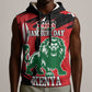 Personalized Jamhuri Day 1963 Sleeveless Hoodie Angry Lion With African Shield - African Pride