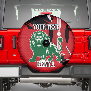 Personalized Jamhuri Day 1963 Spare Tire Cover Angry Lion With African Shield