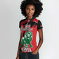 Personalized Jamhuri Day 1963 Women Polo Shirt Angry Lion With African Shield