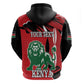 Personalized Jamhuri Day 1963 Zip Hoodie Angry Lion With African Shield