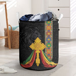 Ethiopia Lion Cross Laundry Basket Habesha Heritage Style