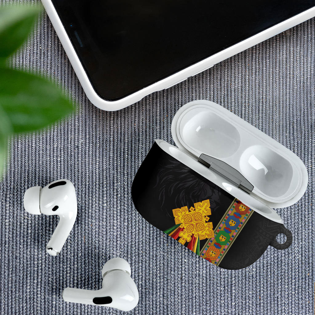 Ethiopia Lion Cross AirPods Case Habesha Heritage Style