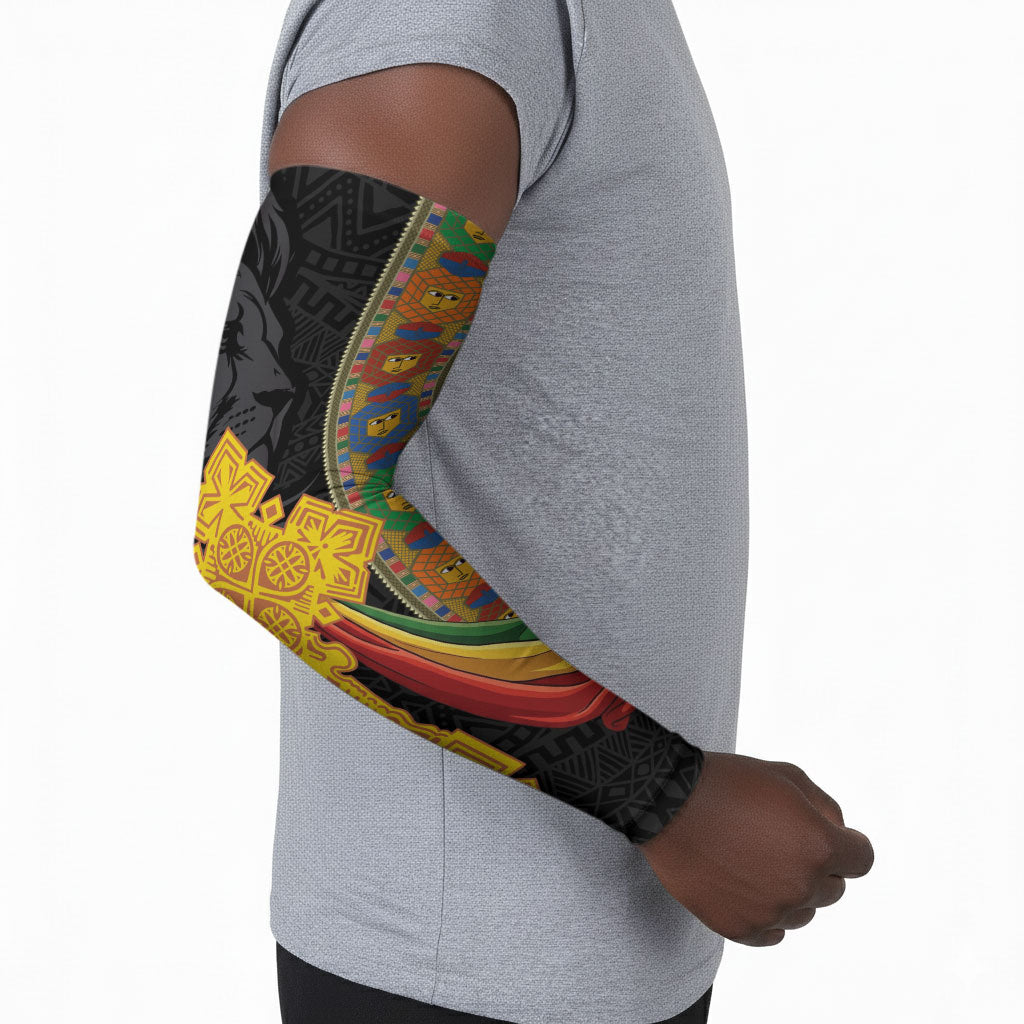 Ethiopia Lion Cross Arm Sleeves Habesha Heritage Style