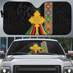 Ethiopia Lion Cross Auto Sun Shade Habesha Heritage Style