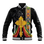Ethiopia Lion Cross Baseball Jacket Habesha Heritage Style