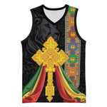 Ethiopia Lion Cross Basketball Jersey Habesha Heritage Style