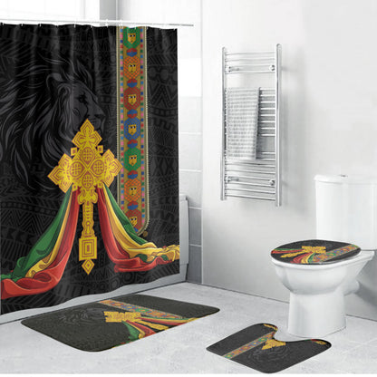 Ethiopia Lion Cross Bathroom Set Habesha Heritage Style