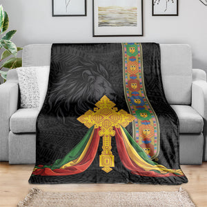 Ethiopia Lion Cross Blanket Habesha Heritage Style