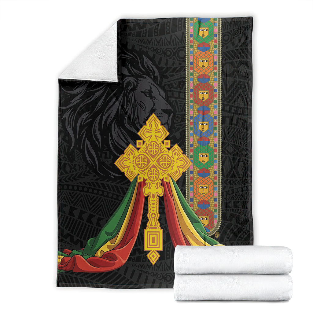 Ethiopia Lion Cross Blanket Habesha Heritage Style