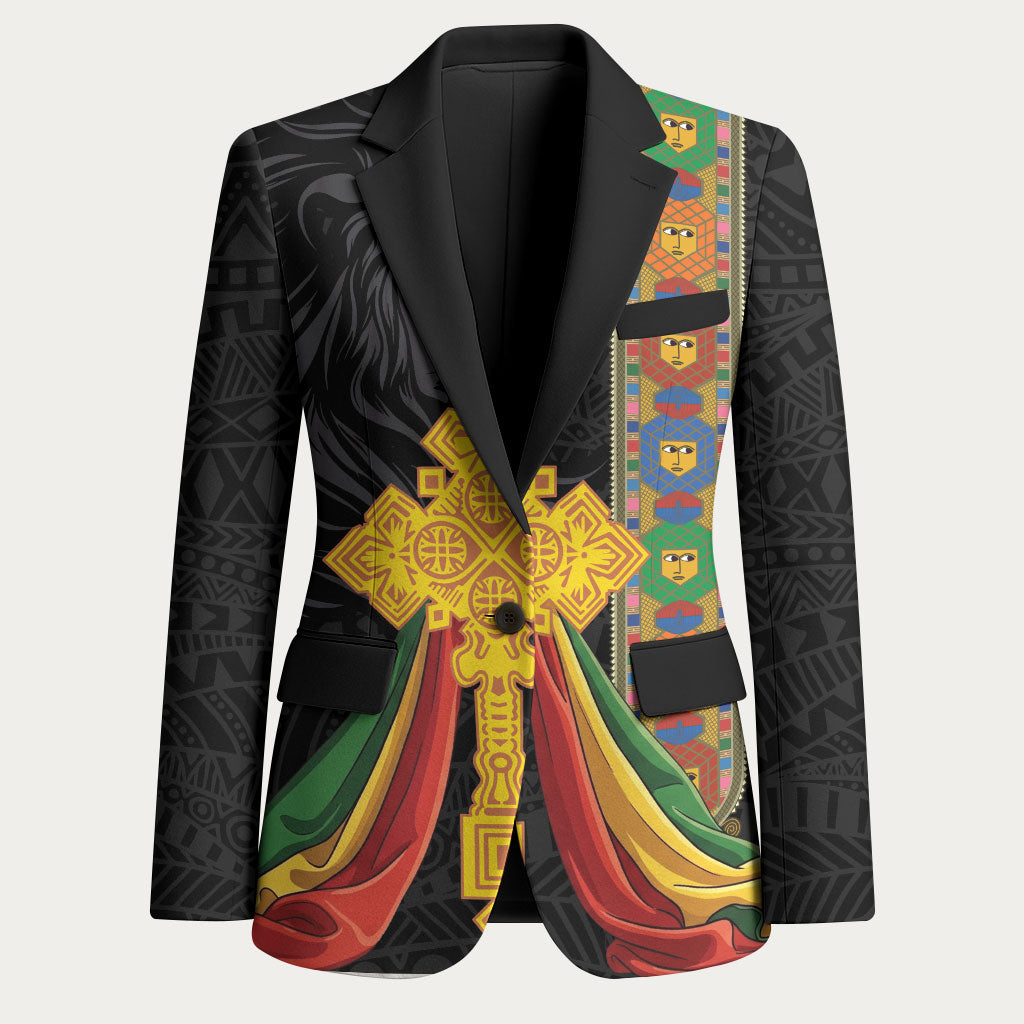 Ethiopia Lion Cross Blazer Habesha Heritage Style