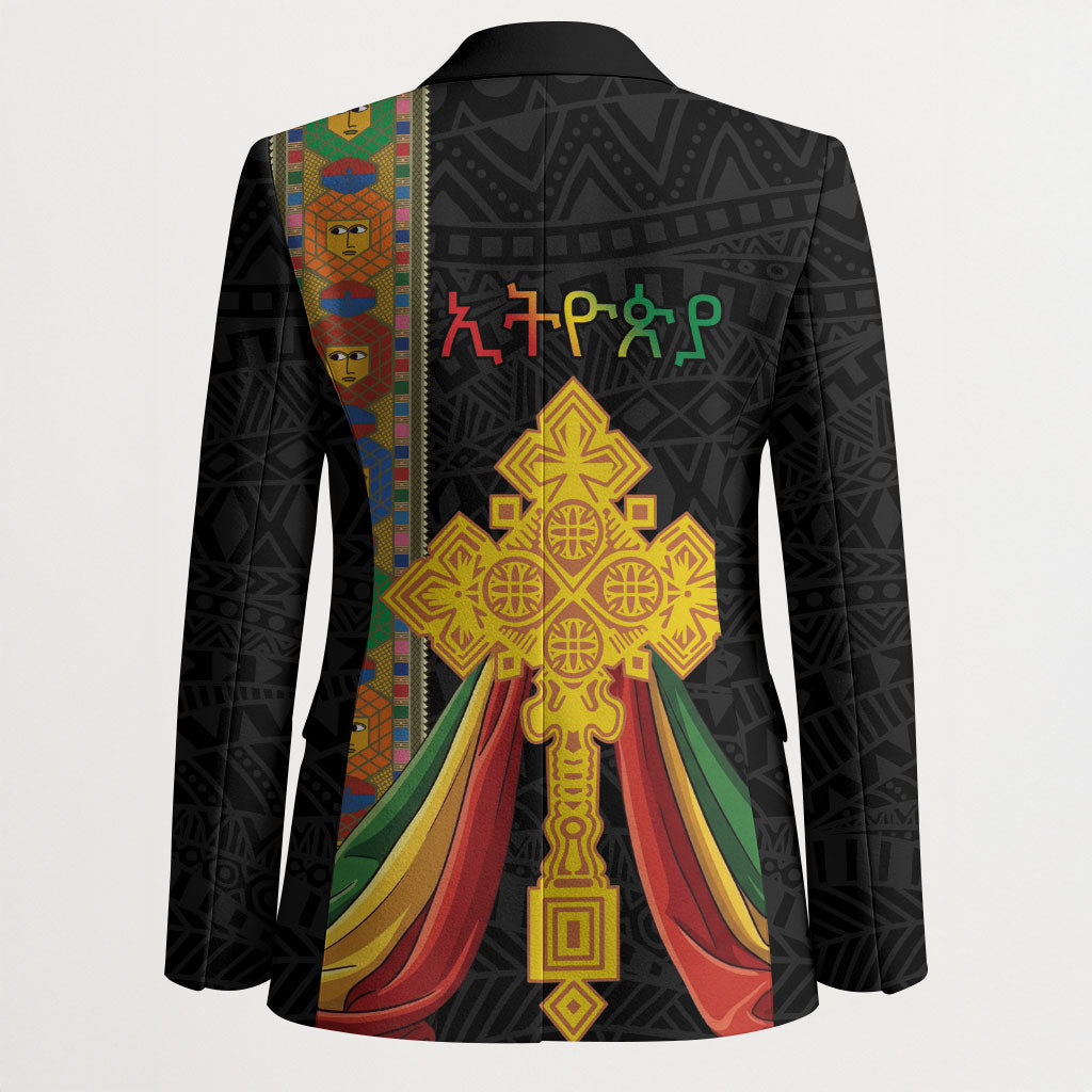 Ethiopia Lion Cross Blazer Habesha Heritage Style