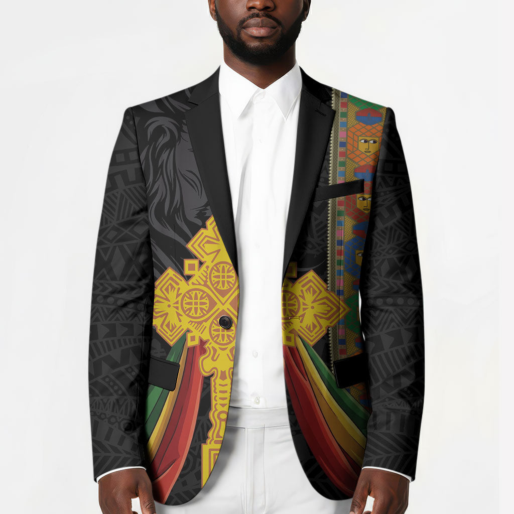 Ethiopia Lion Cross Blazer Habesha Heritage Style