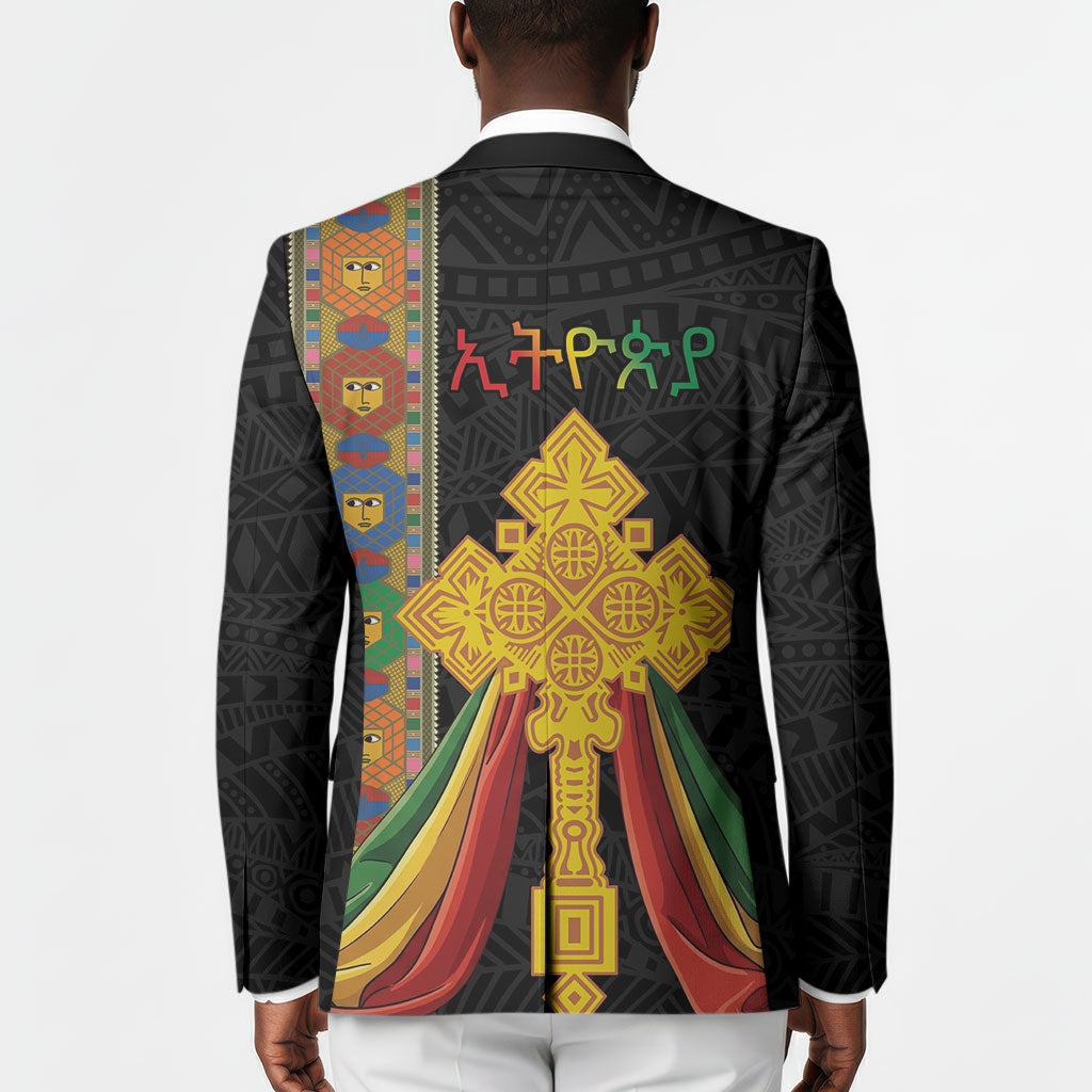 Ethiopia Lion Cross Blazer Habesha Heritage Style