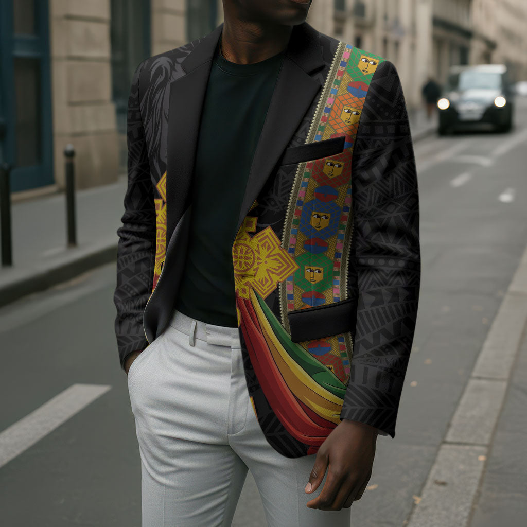 Ethiopia Lion Cross Blazer Habesha Heritage Style