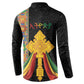 Ethiopia Lion Cross Button Sweatshirt Habesha Heritage Style
