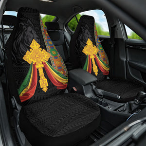 Ethiopia Lion Cross Car Seat Cover Habesha Heritage Style