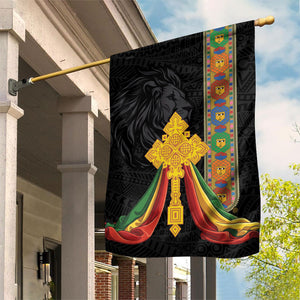 Ethiopia Lion Cross Garden Flag Habesha Heritage Style