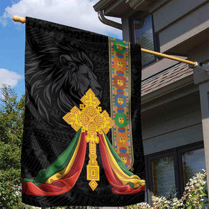 Ethiopia Lion Cross Garden Flag Habesha Heritage Style