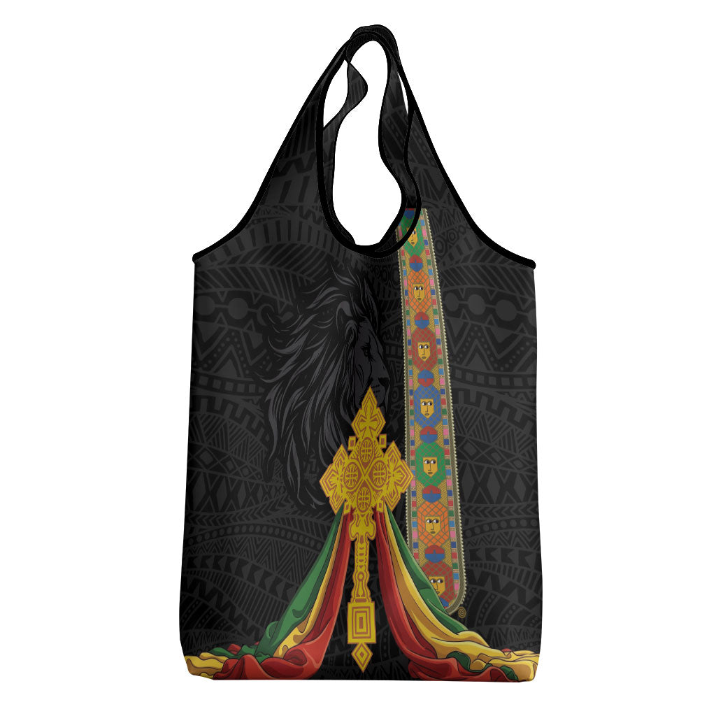 Ethiopia Lion Cross Grocery Bag Habesha Heritage Style