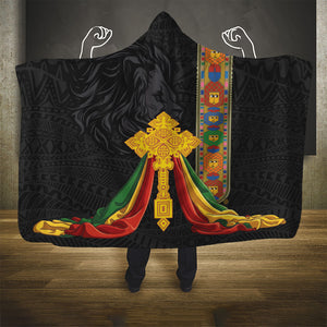 Ethiopia Lion Cross Hooded Blanket Habesha Heritage Style