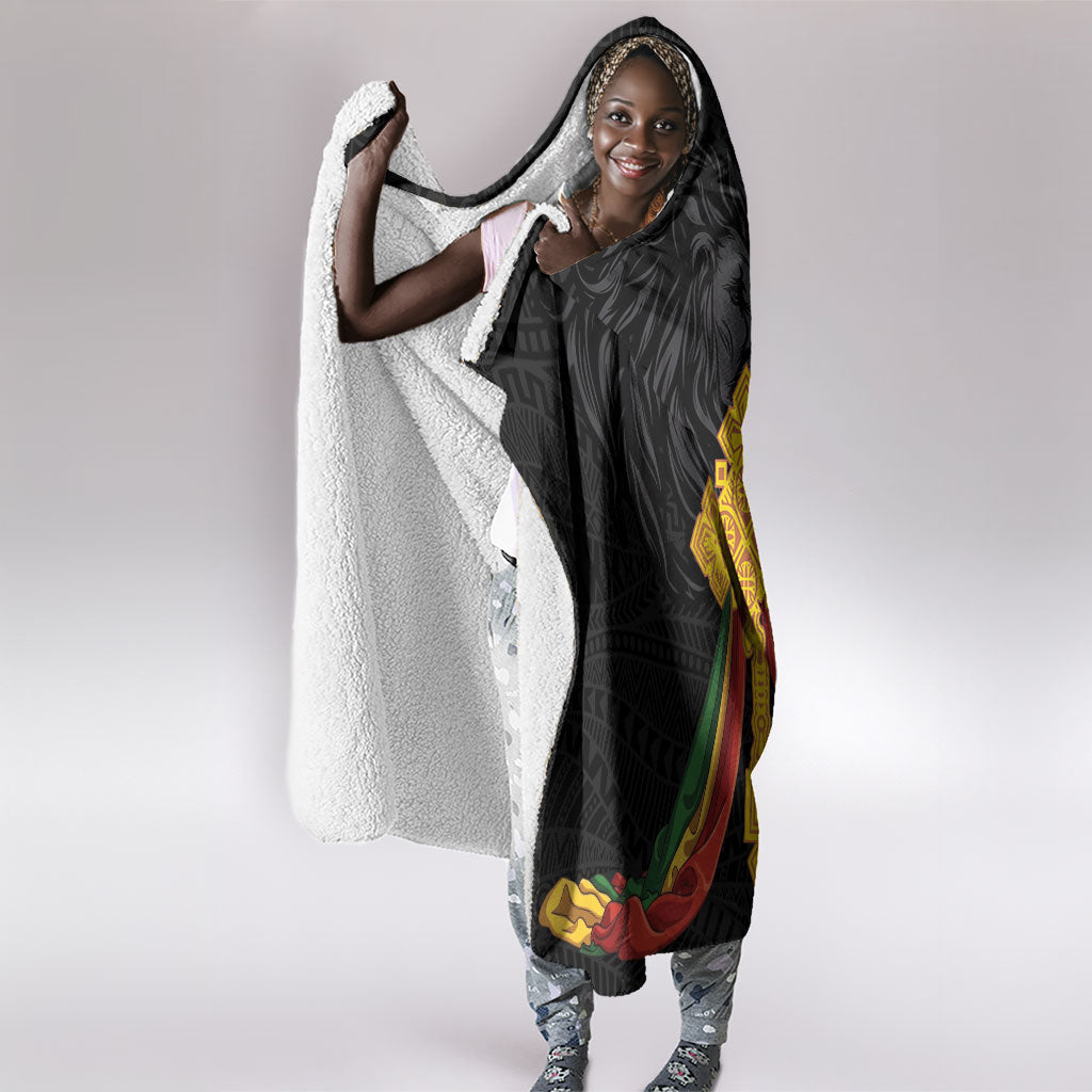 Ethiopia Lion Cross Hooded Blanket Habesha Heritage Style