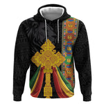Ethiopia Lion Cross Hoodie Habesha Heritage Style