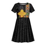 Ethiopia Lion Cross Kid Short Sleeve Dress Habesha Heritage Style