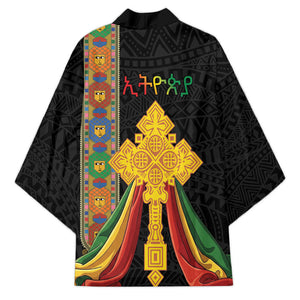 Ethiopia Lion Cross Kimono Habesha Heritage Style