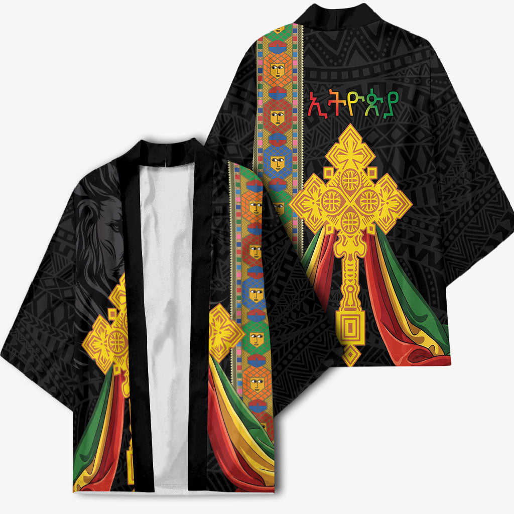 Ethiopia Lion Cross Kimono Habesha Heritage Style