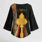 Ethiopia Lion Cross Kimono Sleeve Blouse Habesha Heritage Style